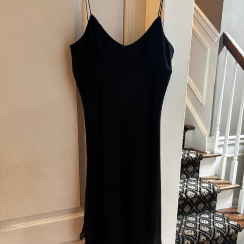 Ann Taylor Classic Ruffle Black Dress Formal Cocktail
